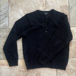 Women’s Black V-Neck Knit Sweater